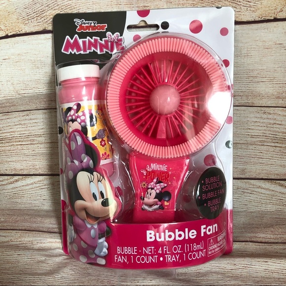 Disney Junior Minnie Mouse Bubble Fan Electric Bubble Maker - Picture 1 of 4